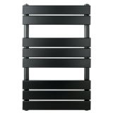 JTP Hix Matt Black 800mm x 500mm Towel Radiator Cut out